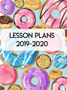 Preview of Donut Craze Lesson Plan Template