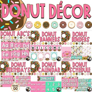 Preview of Donut Decor Bundle - Editable!