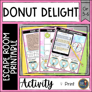 Preview of Donut Delight Escape Room - Team Building Activity - Print - National Donut Day