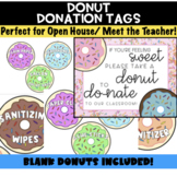 Donut Donation Tags- Open House/ Meet the Teacher Night