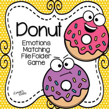 Donut Emotions Matching File Folder Game