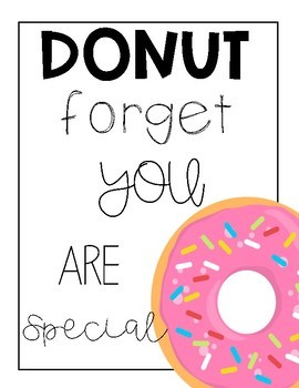 Donut Forget you are Special by Live Love Kindergarten | TpT