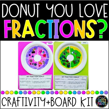Preview of Donut Fractions | Fractions Craft | Fractions Bulletin Board | Donut Craftivity