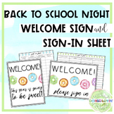 Donut Themed Back To School Night Welcome Sign & Sign In Sheet