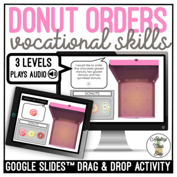 Preview of Donut Orders Drag & Drop Google Slides