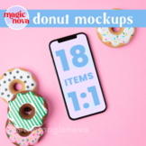 Donut Pastel Mockups | Social Media