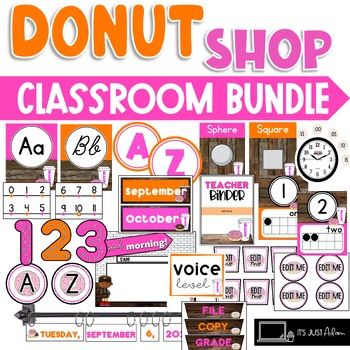 Preview of Donut Shop Classroom Decor Bundle