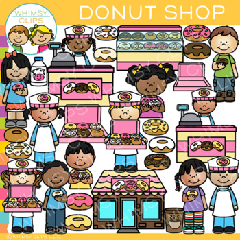 Preview of Kids Sweet Treat Donut Shop Bakery Clip Art