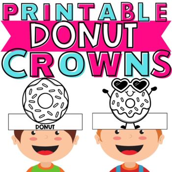 Preview of Donut Shop Dramatic Play | Printable Donut Craft | Donut Coloring Page Activity