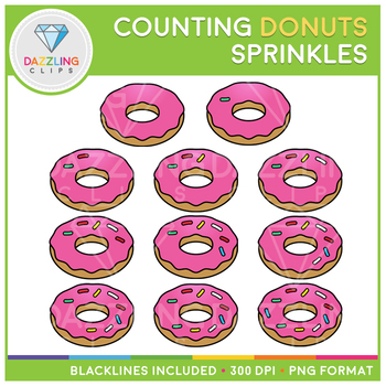 Preview of Donut Sprinkles Counting Clip Art