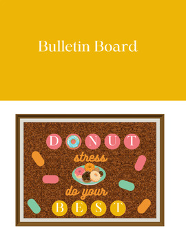 Preview of Donut Stress Bulletin Board / state testing / SEL / Guidance