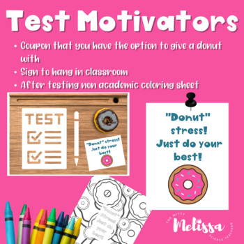 Preview of Donut Stress Just Do Your Best - Test Motivators