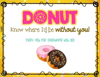 Preview of "Donut" Tags - "DONUT" know what I'd do without YOU!