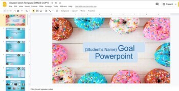 Preview of Donut Themed Google Slides Template (Special Education IEP Virtual Learning)