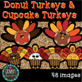 Donut Turkeys and Cupcake Turkeys Clip Art