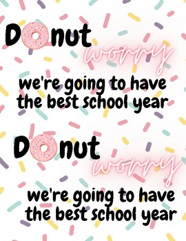 Donut Worry back to school tag by RoRo Creations | TPT