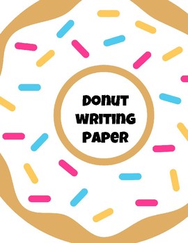 Preview of Donut Writing Paper!