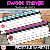 Donut and Cupcake Theme Classroom Decor | Name Tags