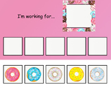 Donut token board, token board for girls, aba, rbt, bcba, bcaba