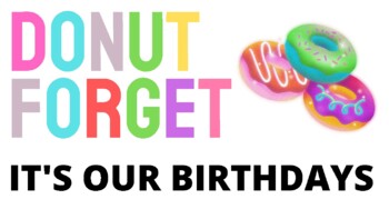 Preview of Donut you know Its our Birthday board