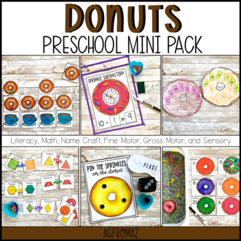 Preview of Donuts Mini Preschool Pack