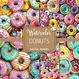 Donuts - Transparent Watercolor Background Papers