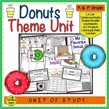 Preview of Donuts Unit:  Literacy & Math Centers & Activities