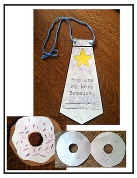 Donuts With Dad! Superhero Writing and Craft Activity by Carolyn's ...