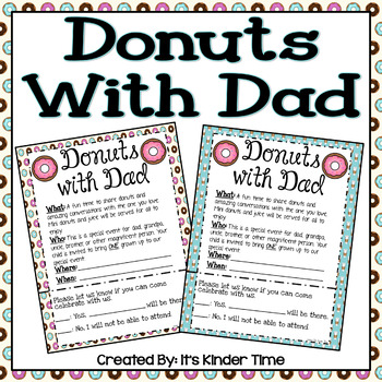 Preview of Donuts for Dad Invitation Freebie