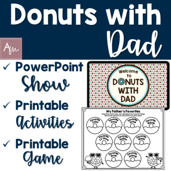 Preview of Donuts with Dad Father's Day Activities and PowerPoint
