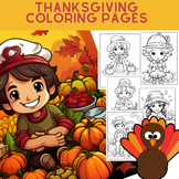 Doodl e T hanksgiving Digital Coloring Page - Place mat