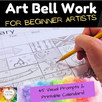 Preview of Doodle A Day Beginner Artists Edition- Daily Art Drawing Warm Ups/Art Bell Work