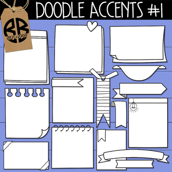 Preview of Doodle Accents Clipart Set 1