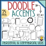 Doodle Accents Clipart (Set 2): 25 Accents for Personal & 