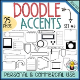 Doodle Accents Clipart (Set 3): 25 Accents for Personal & 
