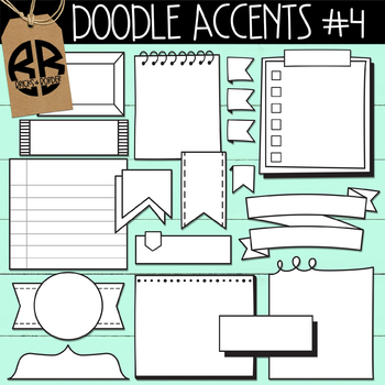 Preview of Doodle Accents Clipart Set 4