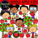 Doodle Apple Kids Clipart {Creative Clips Clipart}