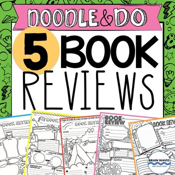 Preview of Doodle Book Report Templates - 5 Doodle Book Reviews for ANY BOOK!