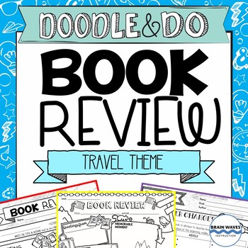 Preview of Doodle Book Report - Travel-themed doodle book review for any book!
