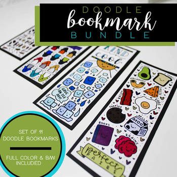 Preview of Doodle Bookmark Bundle