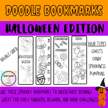 Preview of Halloween Doodle Bookmarks - Spooky Season