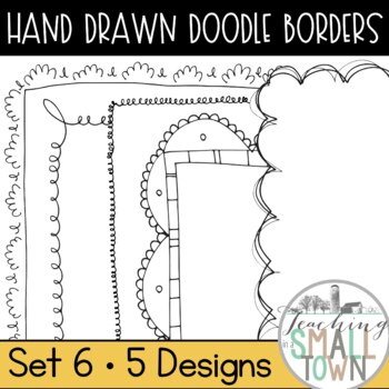 Preview of Doodle Border Frames // Personal and Commercial Use // Set #6