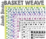 Doodle Borders: Basket Weave Clip Art Frames