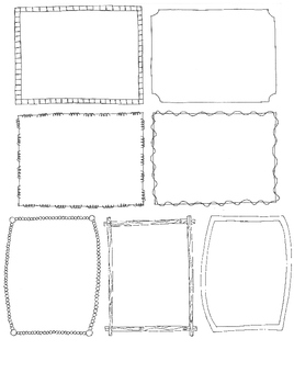 Doodle Borders Clip Art Pack: 54 PNG Line Art Borders and Frames