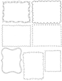 Doodle Borders Clip Art Pack:  54 PNG Line Art Borders and Frames
