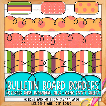 Doodle Borders For Bulletin Boards & Doors | 3 Cuts, Seamless | BO55DO-A221
