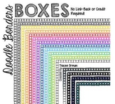 Doodle Borders: Small Boxes Clip Art Frames
