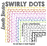 Doodle Borders: Swirly Dots Clip Art Frames