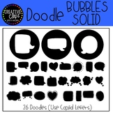 Doodle Bubbles Solid FONT {Creative Clips Clipart}