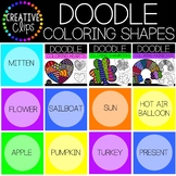Doodle COLORING Shapes BUNDLE {Made by Creative Clips Clipart}
